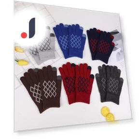 Winter Jacquard Gloves with Touchscreen — Cold Weather Gloves, Outdoor Boutique TOP