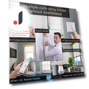 Automatic 25mm Smart ZigBee Tubular Roller Blinds — Balloon, Tooarts