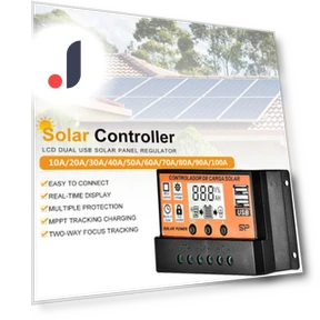 Automatic LCD Screen Solar Charge Controller with Dual USB — Chargers, Xudikou