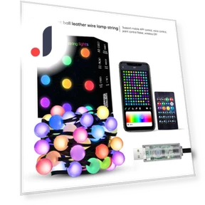 Bluetooth RGBIC Round Ball Music Controller — Outdoor Light Projectors, Yongkomo