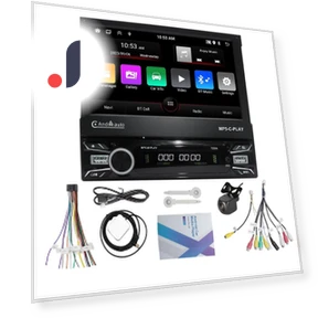 Car Radio with Retractable Touchscreen — Navigation & GPS Accessories, Reakosound