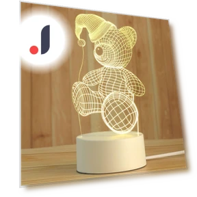 Custom Kids 3D Touch LED Night Light — Night Lights, Zhou Yajin