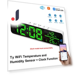 Digital WiFi Clock with Temperature and Humidity Sensor — Alarms & Clocks, Tooarts