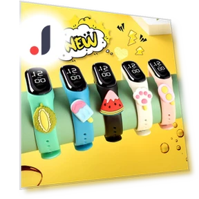 LED Cartoon Moon Illumination Kids Watch — Men's Timepieces, Sock