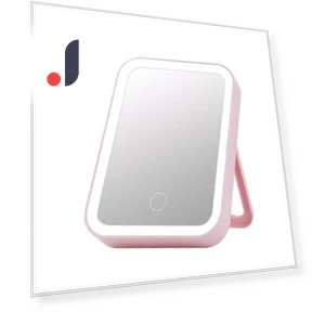 LED Cosmetic Mirror with Touch Screen — Compact & Travel, Makeup Kits