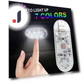 LED Touch Car Cabin Light with USB Charging — Light Kit, Reakosound