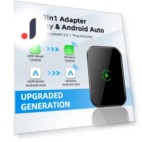 Mini 2-in-1 Wired Wireless Carplay Android Auto Adapter — Stereo Receivers, icreative
