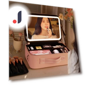 Smart LED Cosmetic Case with Mirror — Cosmetic Cases, Makeup Kits
