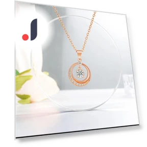 Smart Round Necklace with Zircons — Smart Jewelry, Lucky Star Jewelry