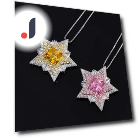 Smart Women's Necklace with Star and Flower Pendant — Smart Jewelry, JEWEL HOME