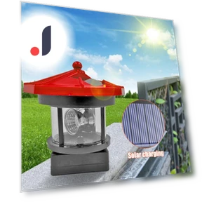 Solar LED Beacon Light — Garden Illumination, Warm home textiles