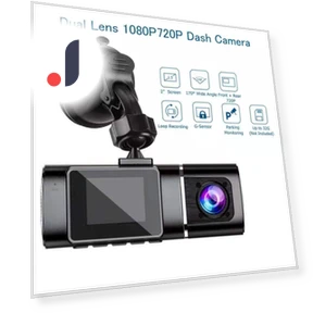 Touch Screen Dash Cam with Dual Lens — Dashboard Cameras, Optimized General