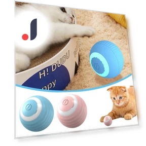 USB Rechargeable Interactive Self-Rotating Ball Toy — Cat Playthings, Diana Pet Stuff