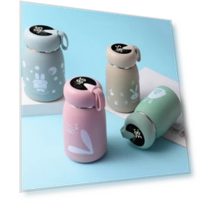 Intelligent Temperature Display Thermos Mug with Color Change Feature — Beverage Warmers