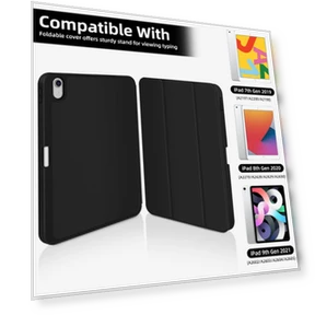 3-fold TPU Smart Leather Tablet Case with Pen Slot for iPad 10th Gen 10.9 2022 — Keyboard Cases