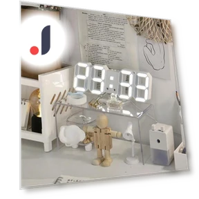 3D Electronic Alarm Clock with Temperature Display — Clocks, Factory Discount Outlet