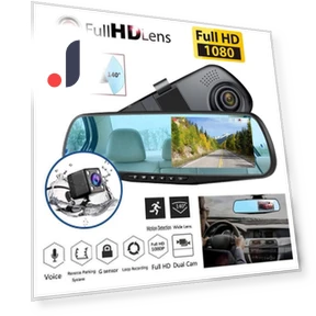 4.3-inch 1080P HD Dual Lens G-Sensor 170° Rearview Mirror Car Dash Cam — Rearview Cameras for Cars, Jessica Miya