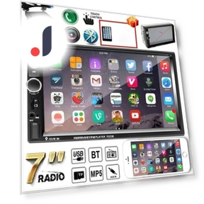 7-inch HD Bluetooth Touchscreen Double DIN Car Stereo Radio MP5 Player — Stereo Receivers, Cars Auto Home