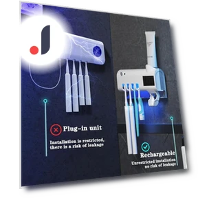 Automatic UV Light Smart Toothpaste Dispenser with Toothbrush Sterilizer — Toothbrush Holders, TOP-HOME MALL