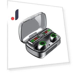Bluetooth 5.0 TWS Headset with Digital Display — On-Ear Headphones, Junmaocun