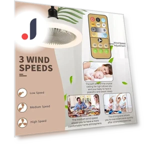 Ceiling Fan with LED Light and Remote Control — Ceiling Fans, Factory Discount Outlet