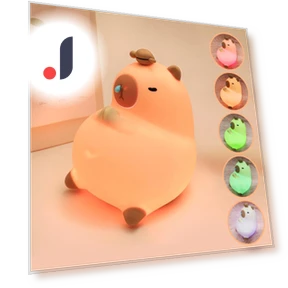 Night Light with Capybara and Bear Design — Night Lights, Happy World Electronics