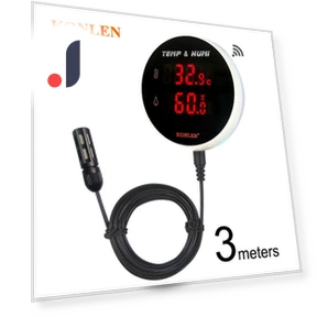 Temperature and Humidity Sensor with External Probe — Home Climate Control, Super Featured