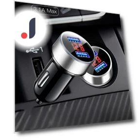 Car Charger with LCD Display — Vehicle Power Solutions, ESSAGER