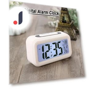 Digital Alarm Clock with Temperature and Calendar — Alarms & Clocks, Factory Discount Outlet