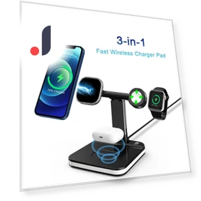 Fast Wireless Charger 3-in-1, 15W — Chargers, ESSAGER