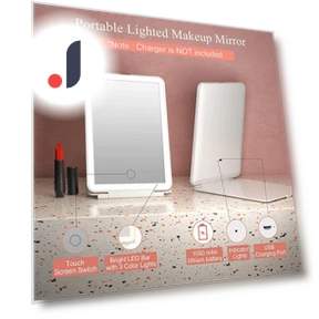 LED Folding Travel Makeup Mirror — Compact & Travel, Makeup Kits