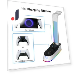 Portable Charging Station with Headset Holder — Accessories, electronic