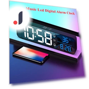 Smart LED Bedside Digital Alarm Clock — Alarms & Clocks, Factory Discount Outlet