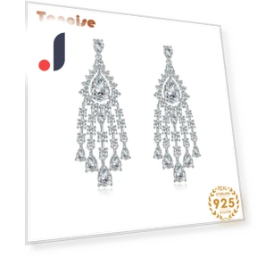 Sterling Silver S925 Earrings with Smart Fringe and Geometric Asymmetry — Drop & Dangle, Tancision