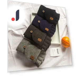 Thick Warm Fingerless Knitted Gloves — Gloves, ladyclothing