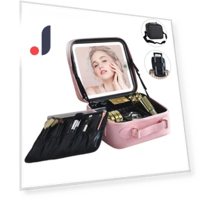 Upgraded Smart LED Makeup Mirror Bag — Cosmetic Cases, Makeup Kits