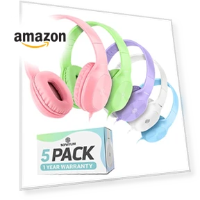 Kids Headphones Bulk Set — In-Ear Headphones, Sonitum