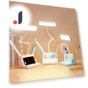 LED Desk Lamp with Pen Storage — Study & Desk Lighting, JM