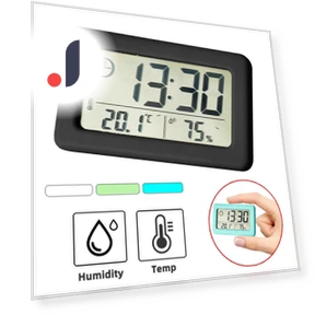 Mini Electronic Clock with Temperature — Clocks, Factory Discount Outlet