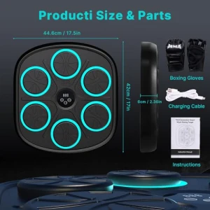 Smart Bluetooth Wall Mounted Punching Trainer — Smart Boxing Trainer, TGHIJKK