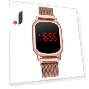 Square LED Touch Men's Watch with Magnetic Woven Strap — Men's Timepieces, Dream shoe edge