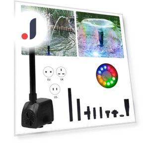Ultra-Quiet Submersible Water Pump with 12 LED Lights — Water Pumps, Refreshing Home