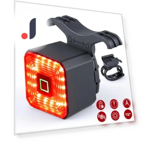 USB Rechargeable Bike Smart Brake Light — Bike Headlights, Actually lighting