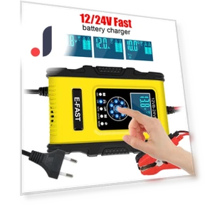 Digital Display Pulse Repair Smart Car Battery Charger — Battery Testers, LEEPEE Automotive Parts
