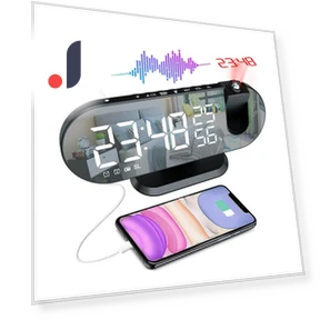Double Loud Smart Alarm Clock with Projection — Alarm, We Satisfied