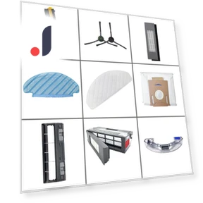 Dust bag, main/side brush, filter, disposable mop cloth — Parts & Accessories, YanBan
