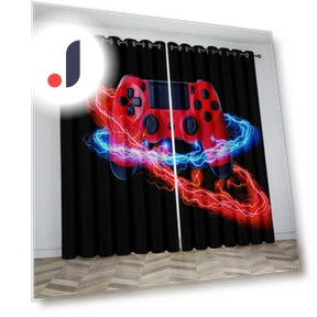 Kids Gaming Controller Curtains — Kids' Décor, A Family Of Home Textiles
