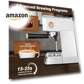 20 Bar Espresso Machine with Milk Frother — Coffee & Espresso Combos, Mecity