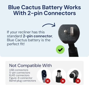 Big Battery Pack for Reclining Furniture, The Blue Cactus Company