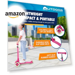 3-Wheel Kids Scooter — Push Scooters, OutdoorCruiser